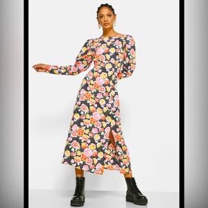 Printed Topshop midi dress